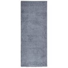 Tapis shaggy à poils longs moderne bleu 80x200 cm