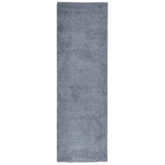 Tapis shaggy à poils longs moderne bleu 80x250 cm