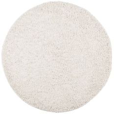 Tapis shaggy à poils longs moderne crème Ø 100 cm