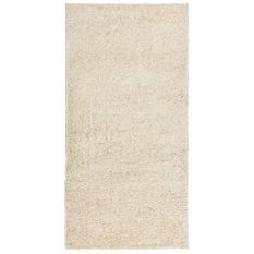 Tapis shaggy à poils longs moderne doré 100x200 cm