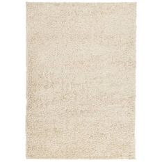 Tapis shaggy à poils longs moderne doré 120x170 cm