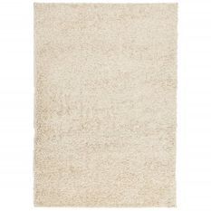 Tapis shaggy à poils longs moderne doré 160x230 cm