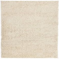 Tapis shaggy à poils longs moderne doré 200x200 cm