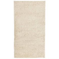 Tapis shaggy à poils longs moderne doré 60x110 cm