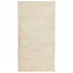 Tapis shaggy à poils longs moderne doré 80x150 cm