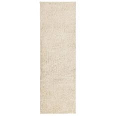 Tapis shaggy à poils longs moderne doré 80x250 cm