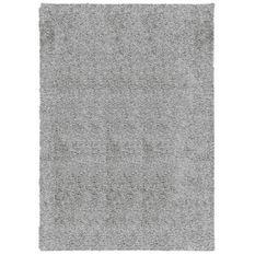 Tapis shaggy à poils longs moderne gris 120x170 cm