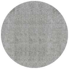 Tapis shaggy à poils longs moderne gris Ø 160 cm