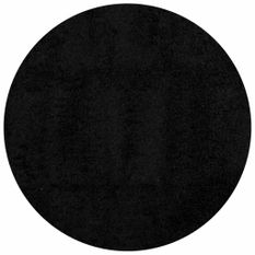 Tapis shaggy à poils longs moderne noir Ø 100 cm