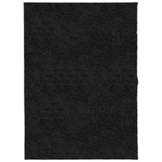 Tapis shaggy à poils longs moderne noir 140x200 cm