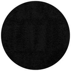 Tapis shaggy à poils longs moderne noir Ø 200 cm