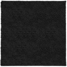 Tapis shaggy à poils longs moderne noir 200x200 cm