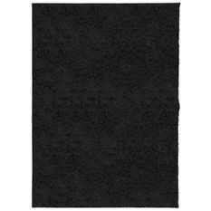 Tapis shaggy à poils longs moderne noir 240x340 cm