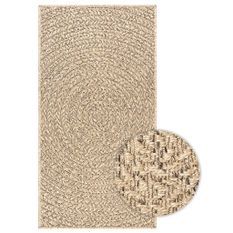 Tapis ZIZUR 100x200 cm aspect de jute intérieur et extérieur