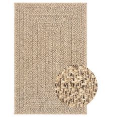 Tapis ZIZUR 240x340 cm aspect de jute intérieur et extérieur