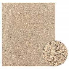 Tapis ZIZUR 240x340 cm aspect de jute intérieur et extérieur