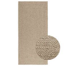 Tapis ZIZUR beige 100x200 cm aspect de jute intérieur extérieur