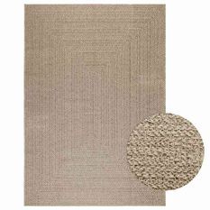 Tapis ZIZUR beige 160x230 cm aspect de jute intérieur extérieur