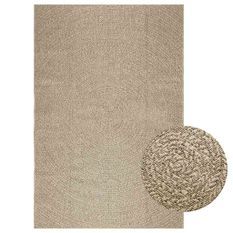 Tapis ZIZUR beige 160x230 cm aspect de jute intérieur extérieur