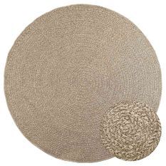 Tapis ZIZUR beige Ø 200cm aspect de jute intérieur et extérieur