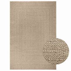 Tapis ZIZUR beige 200x290 cm aspect de jute intérieur extérieur