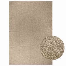 Tapis ZIZUR beige 200x290 cm aspect de jute intérieur extérieur