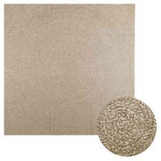 Tapis ZIZUR beige 240x240 cm aspect de jute intérieur extérieur