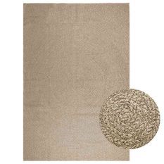 Tapis ZIZUR beige 240x340 cm aspect de jute intérieur extérieur