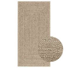 Tapis ZIZUR beige 60x110 cm aspect de jute intérieur extérieur