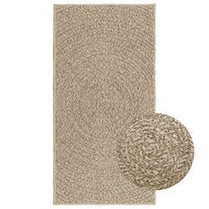 Tapis ZIZUR beige 60x110 cm aspect de jute intérieur extérieur