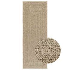 Tapis ZIZUR beige 80x200 cm aspect de jute intérieur extérieur