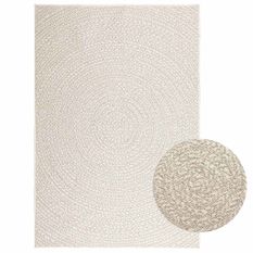 Tapis ZIZUR crème 120x170 cm aspect de jute intérieur extérieur