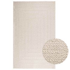 Tapis ZIZUR crème 160x230 cm aspect de jute intérieur extérieur