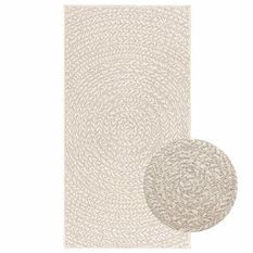 Tapis ZIZUR crème 60x110 cm aspect de jute intérieur extérieur