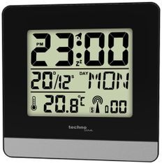 Techno Line Wt260 - Sveglia Radiocontrollata Con Temp. Data (7 Lingue). Luce E Snooze - Radio Controlled Alarm Clock With Temp. Date (7 Languages). Light And Snooze
