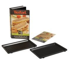 TEFAL Accessoires XA800312 Lot de 2 plaques grill panini Snack Collection