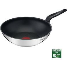 TEFAL E3091904 PRIMARY poele wok inox avec revetement anti-adhésif 28 cm compatible induction
