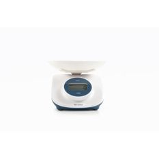 TERRAILLON 14770- Balance culinaire éléctronique Dynamo Curve - 3-5kg - Affichage LCD - Fonction Tare, Arret auto - Blanche/Bleue