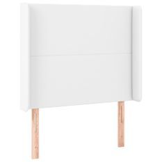 Tête de lit à LED Blanc 93x16x118/128 cm Similicuir