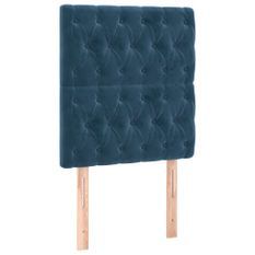 Tête de lit à LED Bleu foncé 80x7x118/128 cm Velours