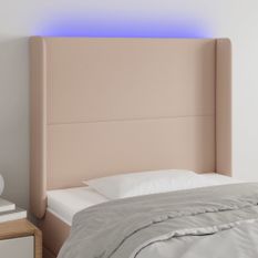 Tête de lit à LED Cappuccino 103x16x118/128 cm Similicuir