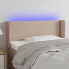 Tête de lit à LED Cappuccino 83x16x78/88 cm Similicuir