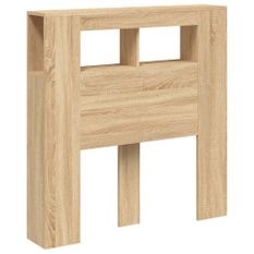 Tête de lit à LED chêne sonoma 100x18,5x103,5cm bois ingénierie