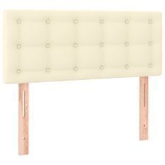 Tête de lit à LED Crème 100x5x78/88 cm Similicuir