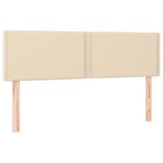 Tête de lit à LED Crème 144x5x78/88 cm Tissu