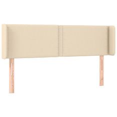 Tête de lit à LED Crème 147x16x78/88 cm Tissu