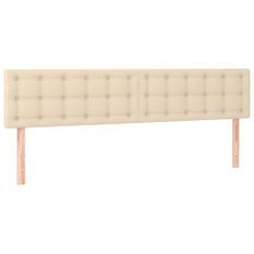 Tête de lit à LED Crème 180x5x78/88 cm Tissu