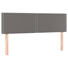 Tête de lit à LED Gris 144x5x78/88 cm Similicuir