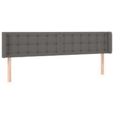 Tête de lit à LED Gris 203x16x78/88 cm Similicuir