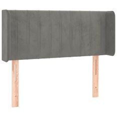 Tête de lit à LED Gris clair 103x16x78/88 cm Velours